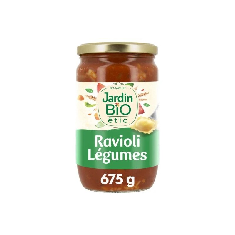 Ravioli légumes Bio JARDIN BIO ETIC le bocal de 675g Ravioli légumes Bio JARDIN BIO ETIC le bocal de 675g