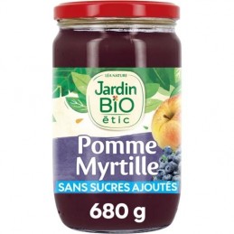 Compote pomme myrtille Bio JARDIN BIO ETIC le pot de 680g