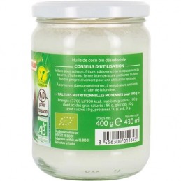 Huile coco Bio JARDIN BIO ETIC le bocal de 430mL