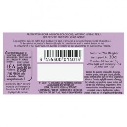 Infusion détox Bio JARDIN BIO ETIC la boîte de 20 sachets