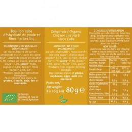 Bouillons de cubes poule Bio JARDIN BIO ETIC la boîte de 8 cubes de 10g