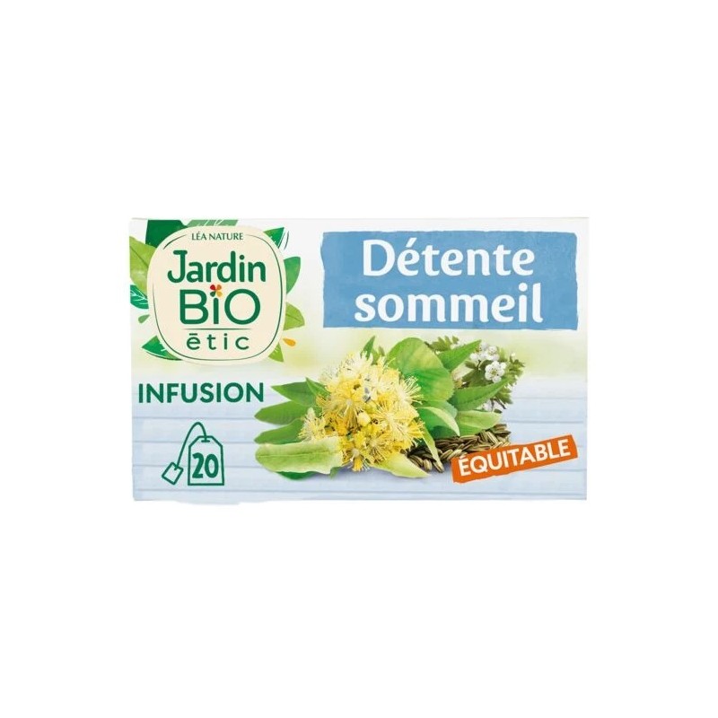 Infusion détente sommeil Bio JARDIN BIO ETIC la boîte de 20sachets