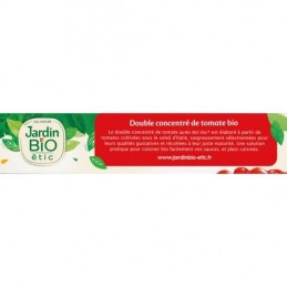Double concentré de tomate sans sel ajouté Bio JARDIN BIO ETIC le tube de 200g