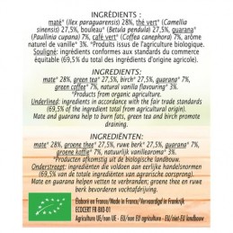 Infusion brûleur de graisses Bio JARDIN BIO ETIC
la boîte de 20 sachets