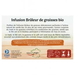 Infusion brûleur de graisses Bio JARDIN BIO ETIC
la boîte de 20 sachets