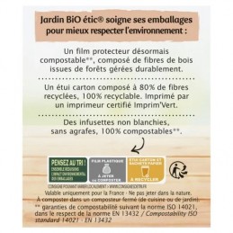 Infusion brûleur de graisses Bio JARDIN BIO ETIC
la boîte de 20 sachets