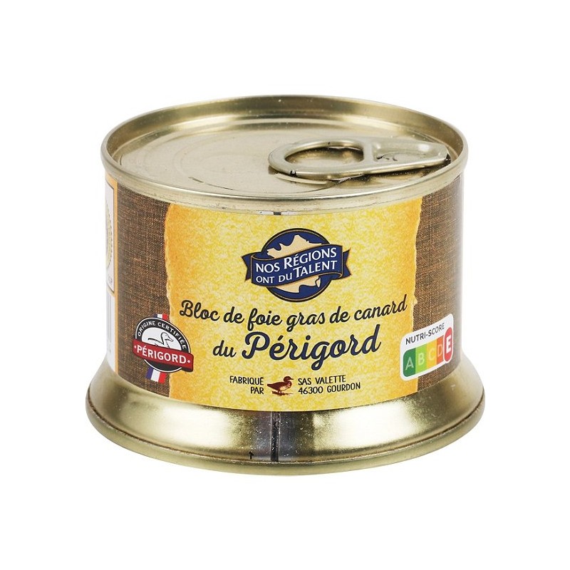 bloc de foie gras canard I.G.P. Sud-Ouest - 130 g - NOS REGIONS ONT DU TALENT