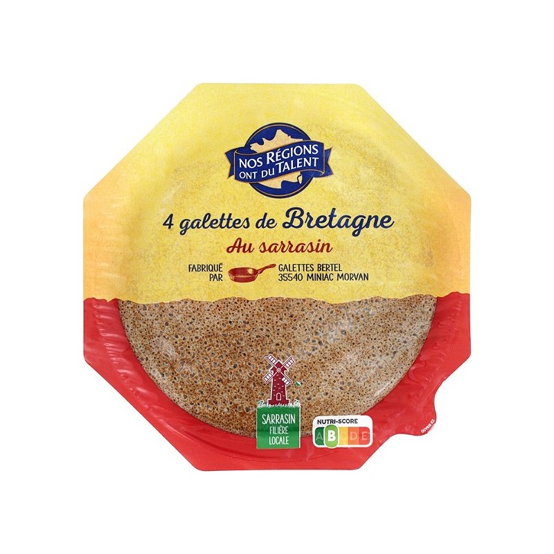 galettes de sarrasin de Bretagne x 4 - 230 g - NOS REGIONS ONT DU TALENT
