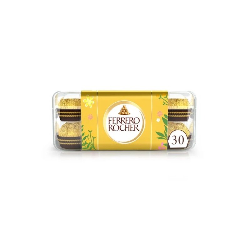 Rocher chocolat au lait noisettes FERRERO ROCHER
la boîte de 30 rochers - 375g Rocher chocolat au lait noisettes FERRERO ROCHER
la boîte de 30 rochers - 375g