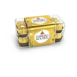 Bouchées Chocolat au lait noisettes FERRERO ROCHER : Boîte 16 pièces - 200g  à Prix Carrefour