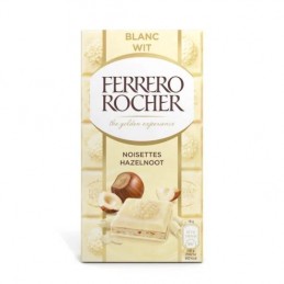 Tablette chocolat blanc fourrée noisettes FERRERO ROCHER