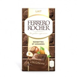 Ferrero Rocher Barre de chocolat blanc, 90 g – Ferrero : Barre