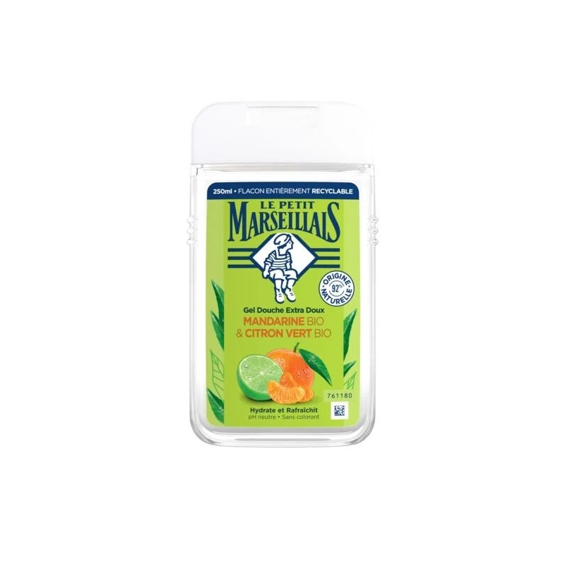 Gel Douche mandarine & citron LE PETIT MARSEILLAIS le flacon de 250 ml