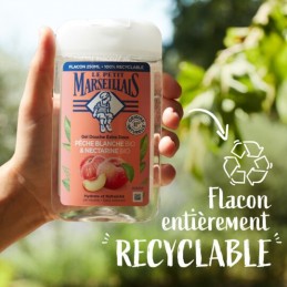 Erittäin hellävarainen suihkugeeli kosteuttaa ja raikastaa. Valkoinen persikka ja luomunektariini. LE PETIT MARSEILLAIS
250 ml p