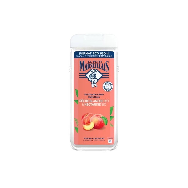Gel Douche pêche nectarine LE PETIT MARSEILLAIS
le flacon de 650mL