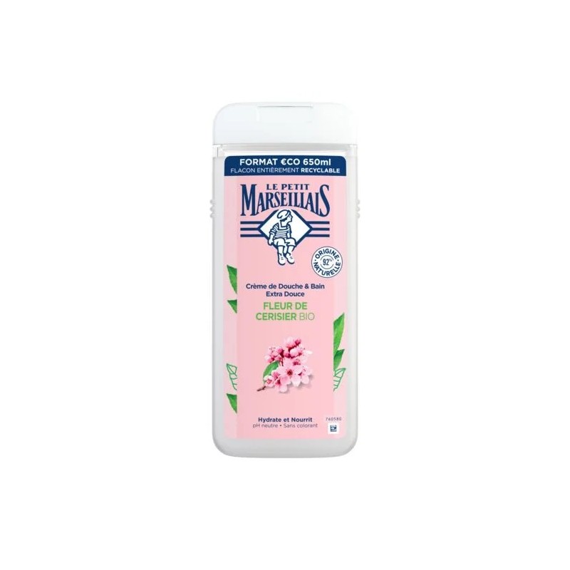 Gel Douche fleur de cerisier LE PETIT MARSEILLAIS
le flacon de 650mL