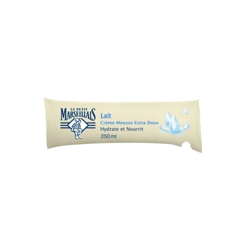 Savon liquide Recharge au Lait hydrate & nourrit Doux LE PETIT MARSEILLAIS le berlingot de 250mL