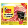 Charcuterie platter assortment of 4 varieties JUSTIN BRIDOU