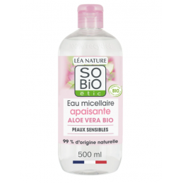 有機產品舒緩膠束水，含蘆薈汁和有機玫瑰 SO'BIO...
