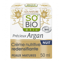 營養乳霜成熟肌膚珍貴之夜有機摩洛哥堅果 SO'BIO...
