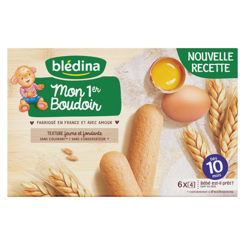 AUCHAN BABY Mon petit goûter biscuits boudoirs dès 10 mois 120g pas cher 