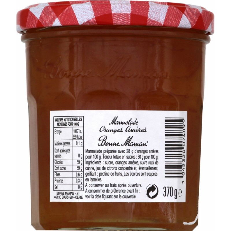BONNE MAMAN bitter orange marmalade jam