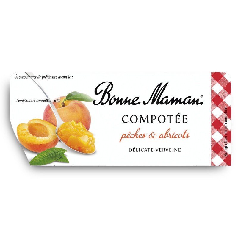 Compote pêche abricot BONNE MAMAN