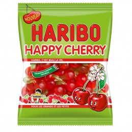 bonbons haribo, cerise rouge gélifiées,bonbons de notre enfance