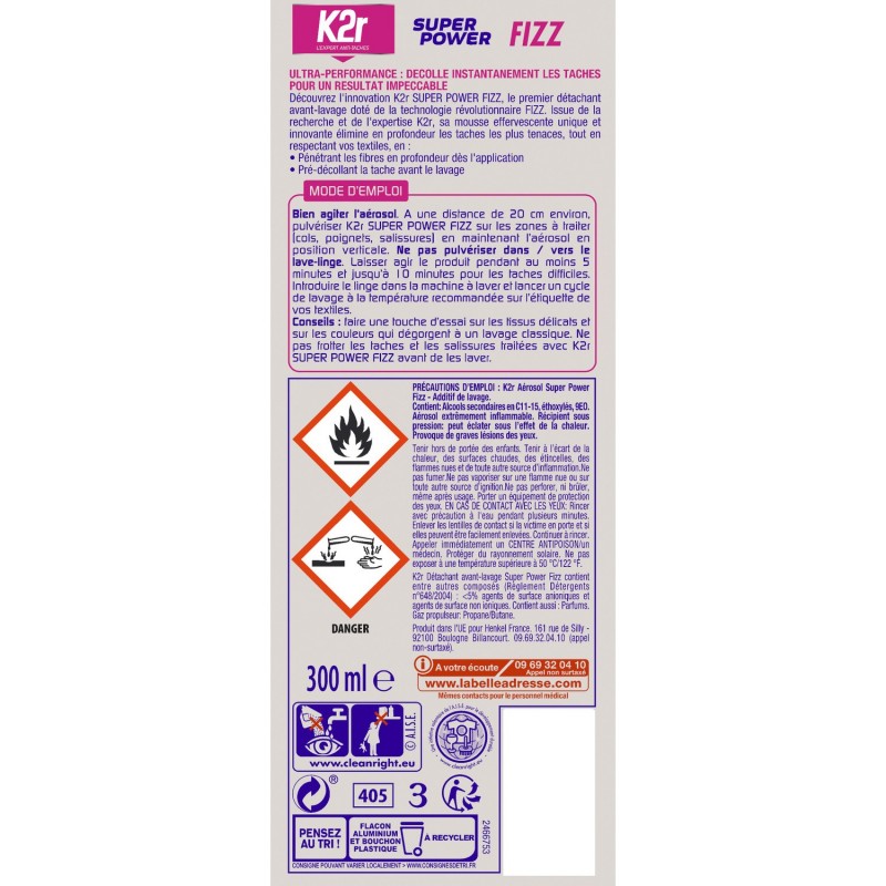 K2R prewash stain remover