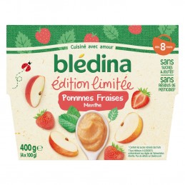 8 个月大的婴儿甜点草莓和苹果 FRUIT BLEDINA