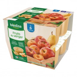 BLEDINA Petits Pots Bébé - Dès 6 mois - Cocktail de Fruits - 8