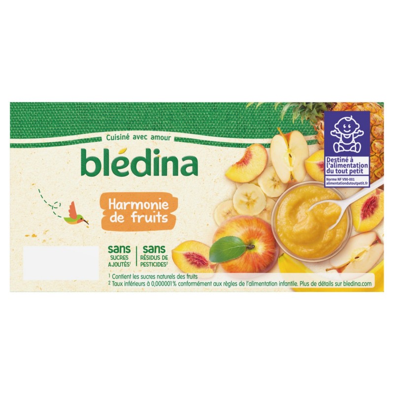 Compotes bébé dès 6 mois harmonie de Fruits BLEDINA Compotes bébé dès 6